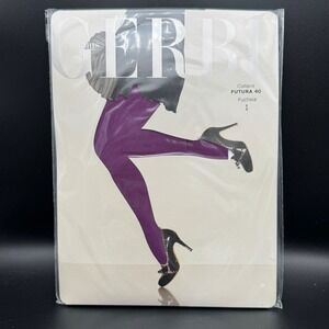 Gerbe Paris‎ Futura 40 Fuchsia Tights Handmade in France Silk Blend Size 1 NEW